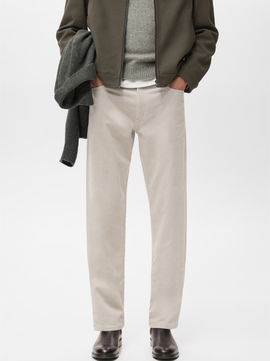 Corduroy Regular-Tit Trousers